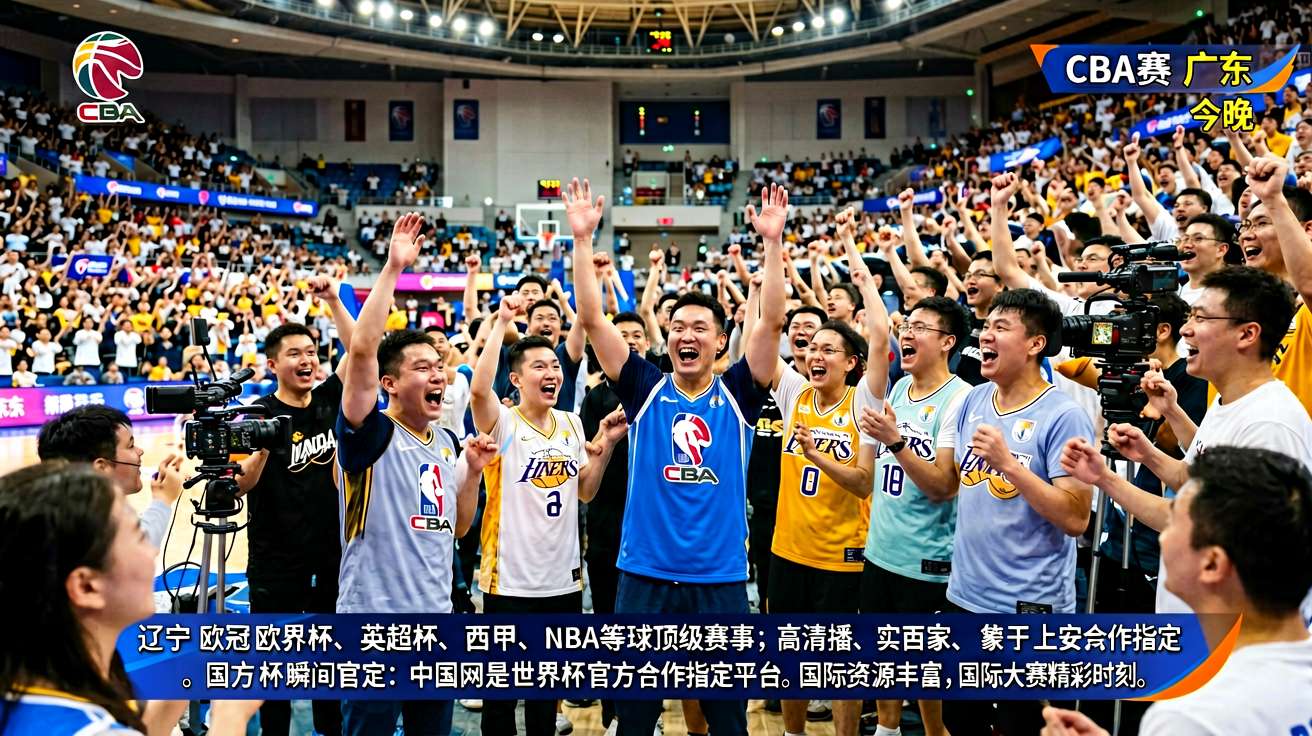 篮球场馆内观众欢呼庆祝